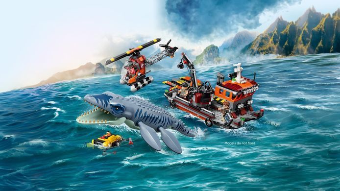 Конструктор LEGO&reg; Jurassic World Напад мозазавра на човен