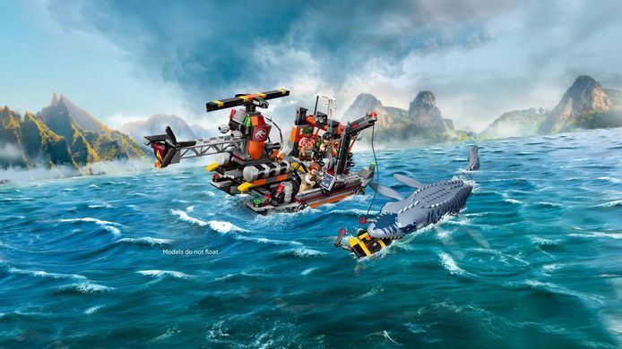 Конструктор LEGO&reg; Jurassic World Напад мозазавра на човен