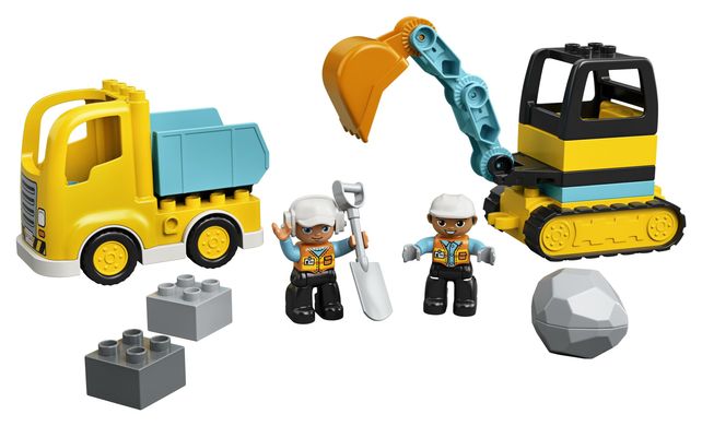 Конструктор LEGO DUPLO "Вантажівка та гусеничний екскаватор"