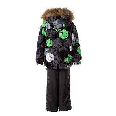 Комплект детский (куртка+напівкомбінезон) HUPPA WINTER, серый с принтом/серый