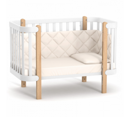 Дитяче ліжко ЛД5 Монако (біло/буковий), від 0 до 4 років, Унісекс